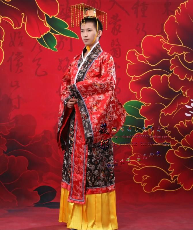 Ancient costume chinese Emperor's costume clothes hanfu men's clothing hanfu Tang Suit Hanfu Stage Show danza folclorica china