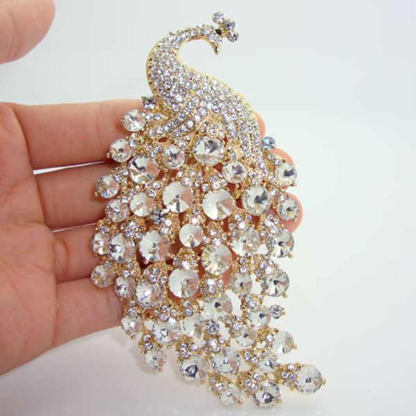 Wholesale - new 2014 4.33" H-Quality Peacock Brooch Pins w/ Rhinestone Crystal Popular Jewelry Party
Wholesale - new 2014 4.33" H-Quality Peacock Brooch Pins w/ Rhinestone Crystal Popular Jewelry Party