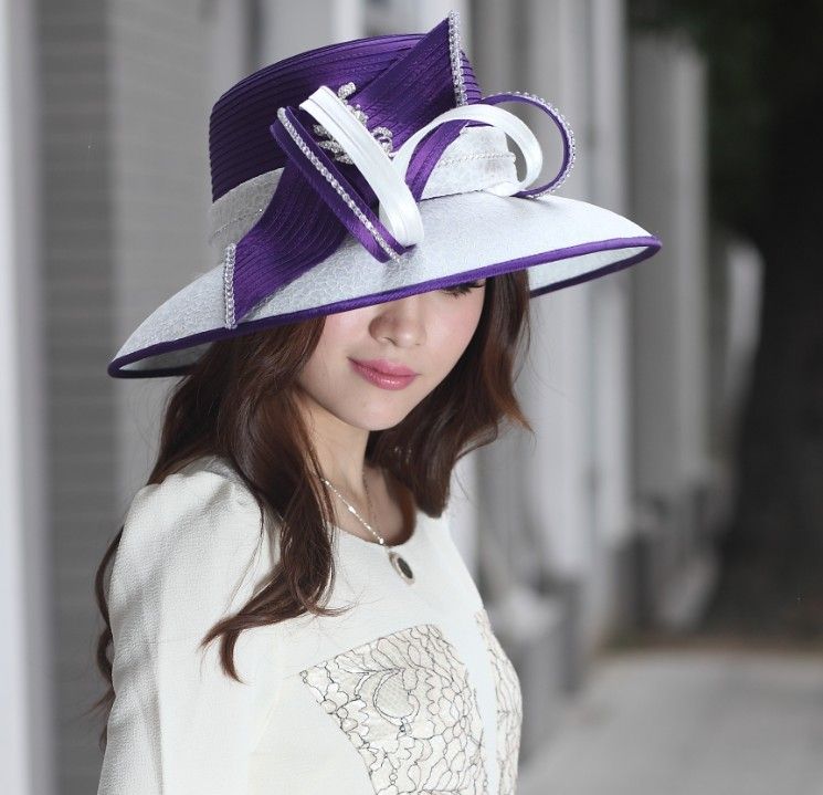 Women Dress Hat Satin Dress Hat Fashion Dress Church Hat Ladies' 100