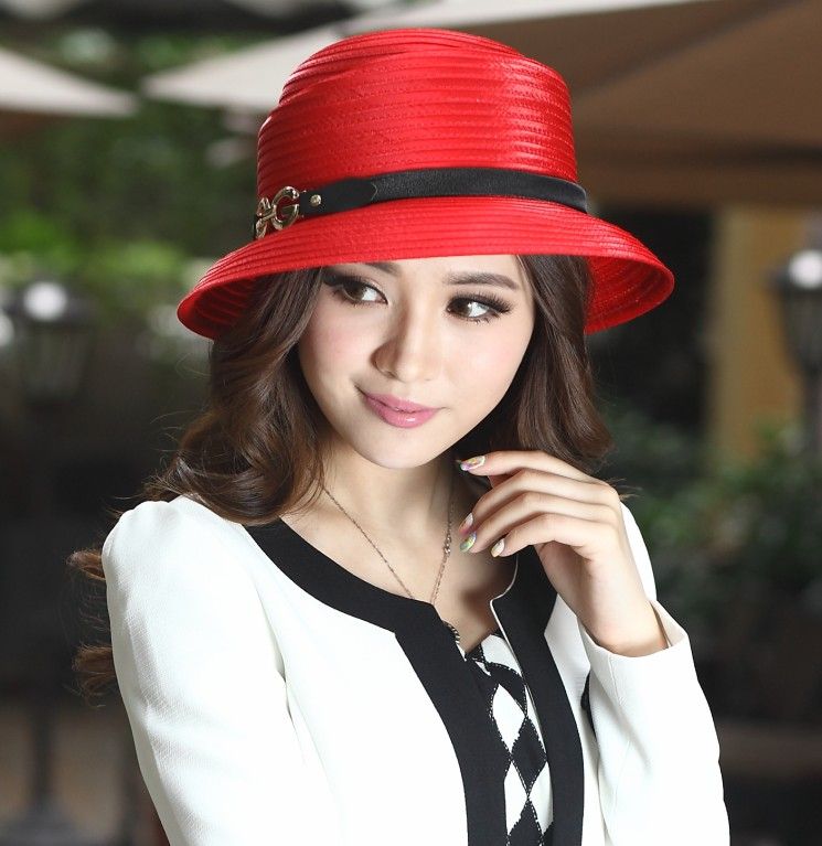 Online Cheap Women Dress Hat Ladies' Church Hats Dress Hats Formal Hat Fedoras Hat Fabric Twist