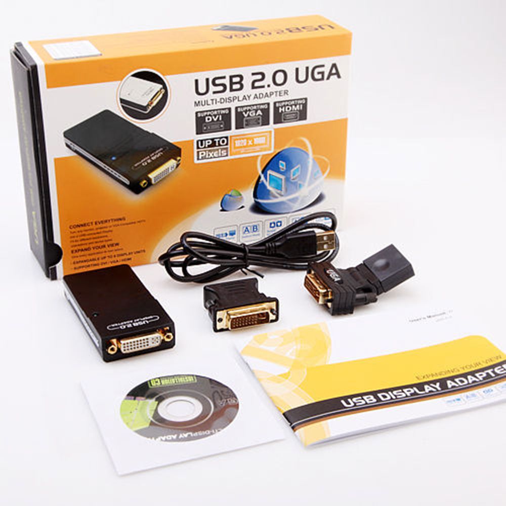 USB 2.0 UGA To VGA DVI HDMI MultiDisplay Monitor Graphic Adapter Converter USB TO DVI USB TO