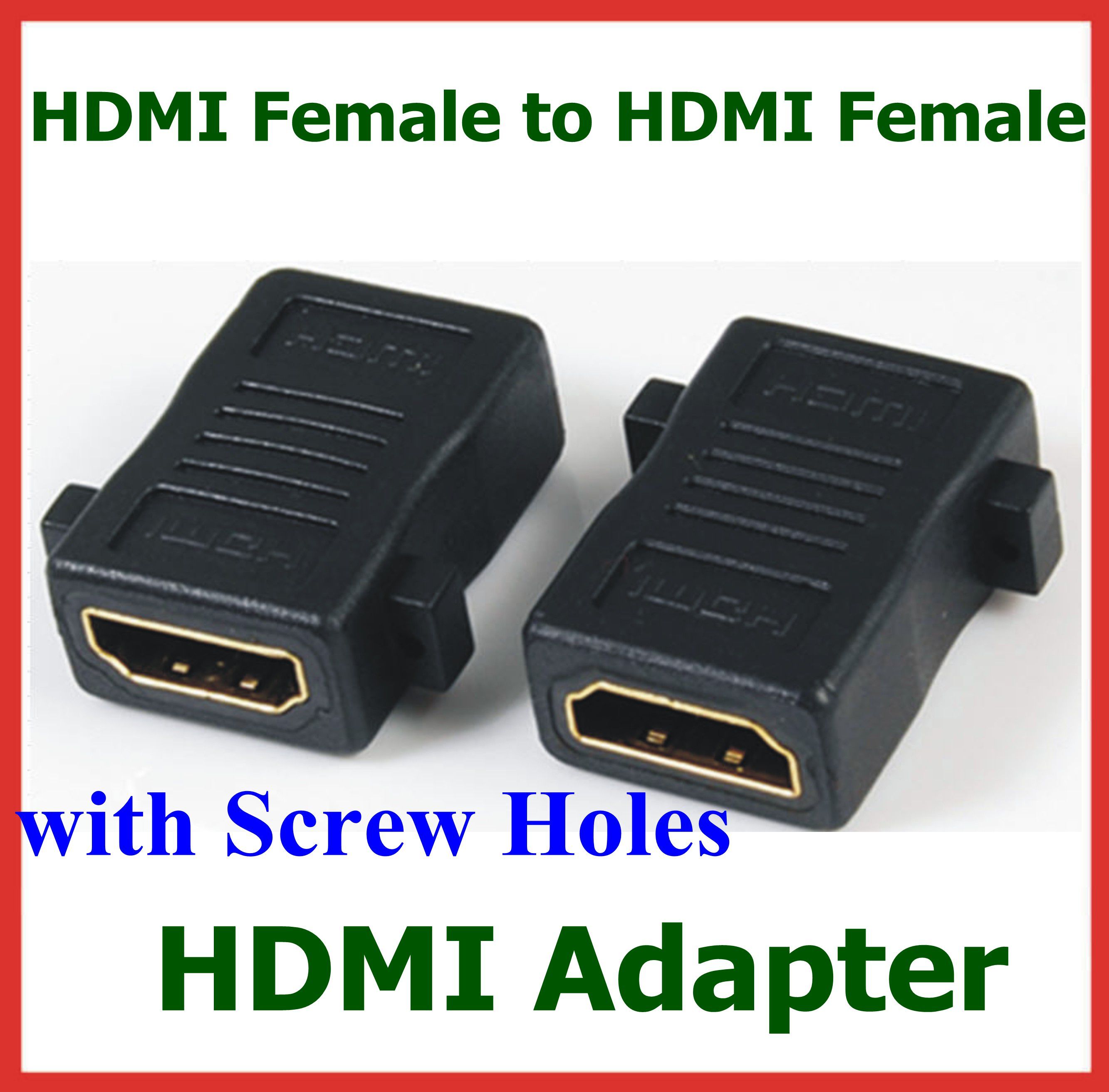 HDMI Type A Female To Female Extension Adapter With Screw Panel Mount Holes