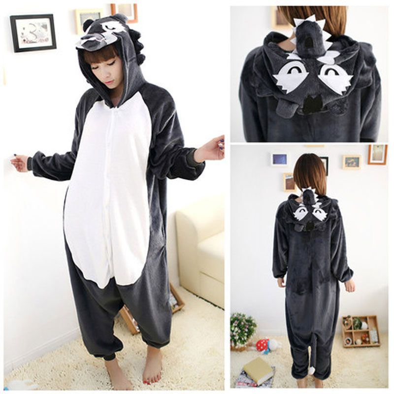 2018 Timber Wolf Onesie Zoo Farm Animal Adult Onesies Costume Jungle