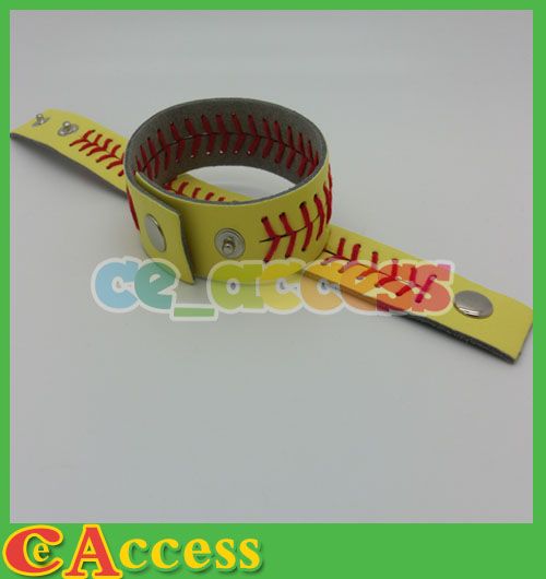 softball hotsale season usa hotsale styles red stitching yellow softball leather bracelet
softball hotsale season usa hotsale styles red stitching yellow softball leather bracelet
