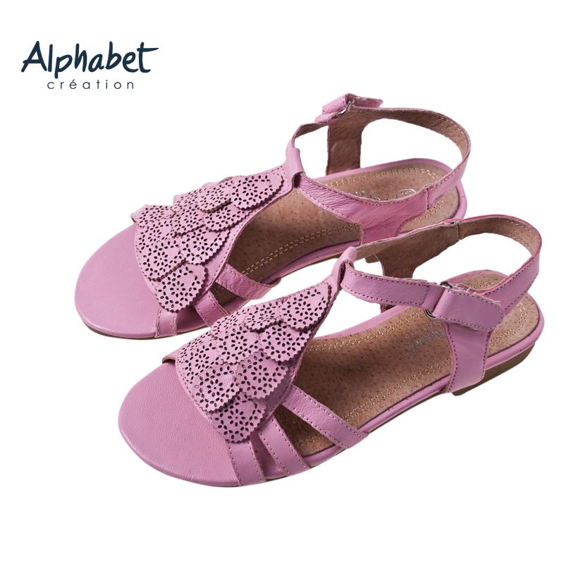 Children's leather sandals 12-13-14-15 female students aged girls and women