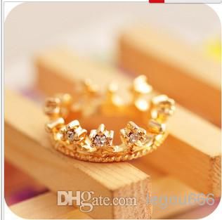 Wholesale - Rhinestone studded crown ring