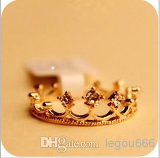 Wholesale - Rhinestone studded crown ring