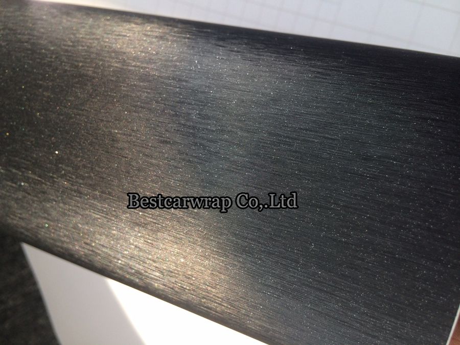 Premium Grey Metallic Brushed Steel Vinyl Film Car Wrap Sticker Gunmetal Brushed aluminum Film for Vehicle sltying 1.52x30M/Roll