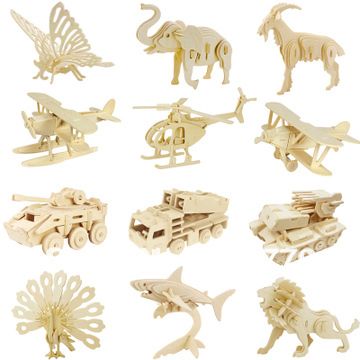 3D Wooden Puzzles Animals