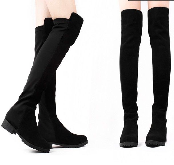 long black leather ladies boots