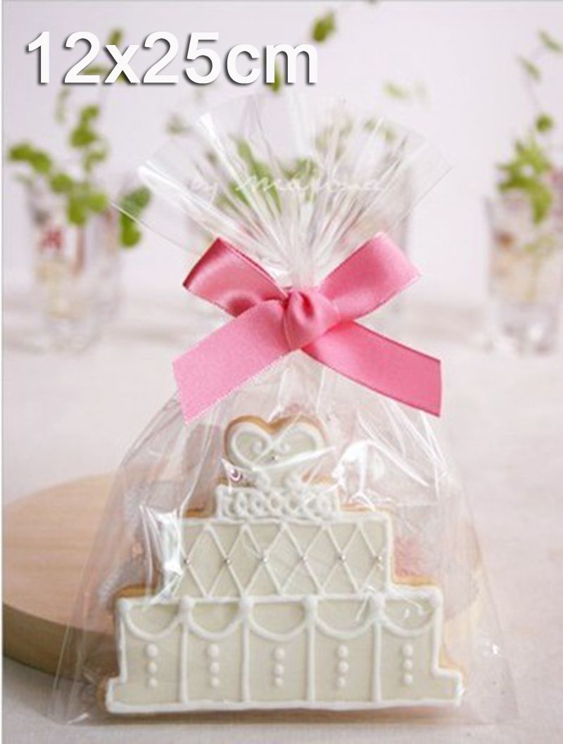 Plain Transparent Cookie Bags,Cellophane Bags, Wedding Favors Packaging
