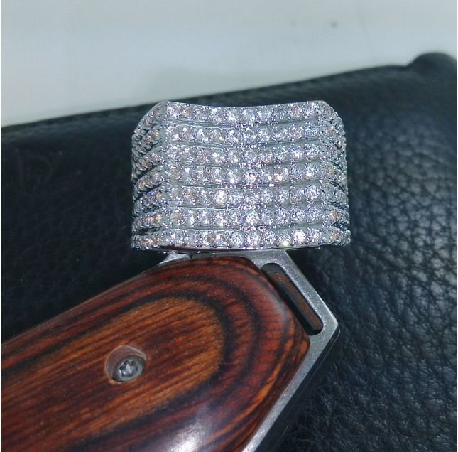 Free shipping low price 168pcs white topaz Fashion jewelry 10 kt white gold filled Gem women Wedding Ring gift