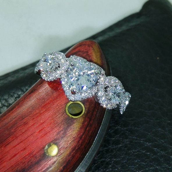 size 6/7/8/9/10 Free shipping 100% New Brand design new fashion jewelry 10kt white gold filled white topaz CZ Gem women weddiing Ring