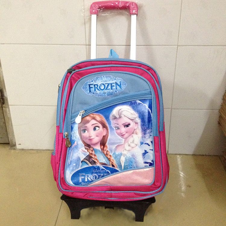Frozen Trolley Bag Princess Anna And Elsa Backpack, Children School Bag