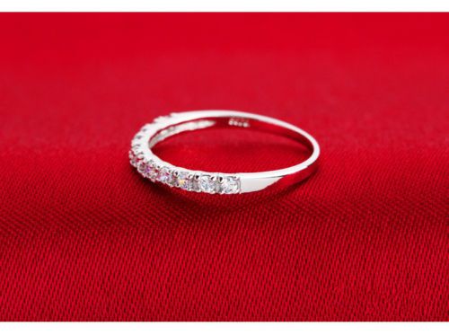 Brand New fASHION Jewelry Lady White Sapphire Gemstones 925 Sterling Silver Wedding Band Ring Sz 4-9