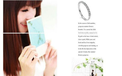 Brand New fASHION Jewelry Lady White Sapphire Gemstones 925 Sterling Silver Wedding Band Ring Sz 4-9