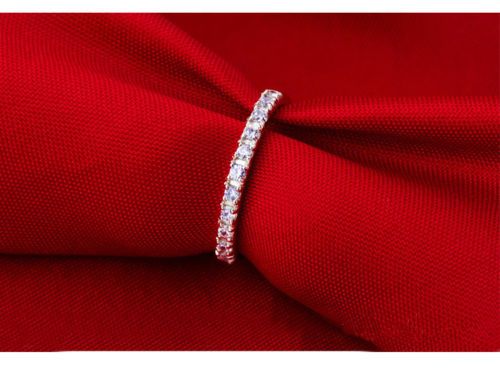 Brand New fASHION Jewelry Lady White Sapphire Gemstones 925 Sterling Silver Wedding Band Ring Sz 4-9