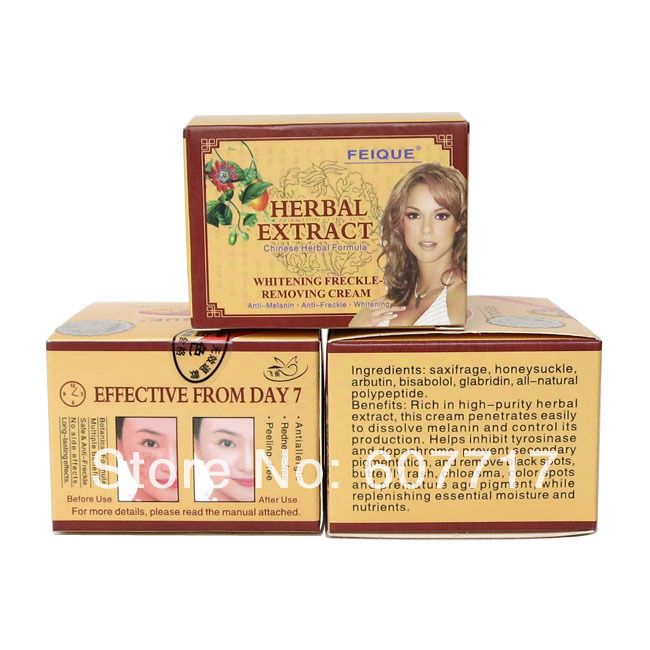 Wholesale FEIQUE Herbal Extract Skin Lightening Cream 25g/pcs White 