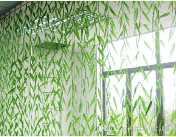 Wall 180 metros longitud artificial verde willow rattan techo ...