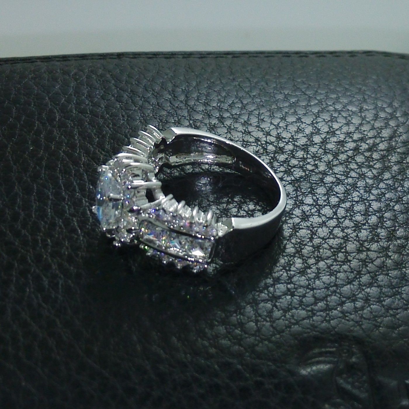 Size 5/6/7/8/9/10 Luxurious jewelry 10kt white gold filled white topaz wedding Ring for love gift