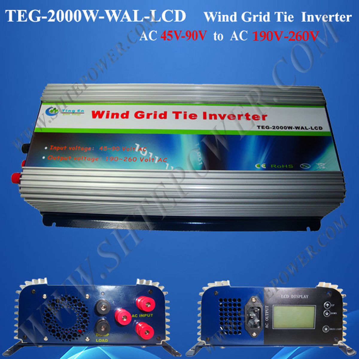 for Wind Turbine,Wide voltage input Power Inverter,AC 45V~90V Build 