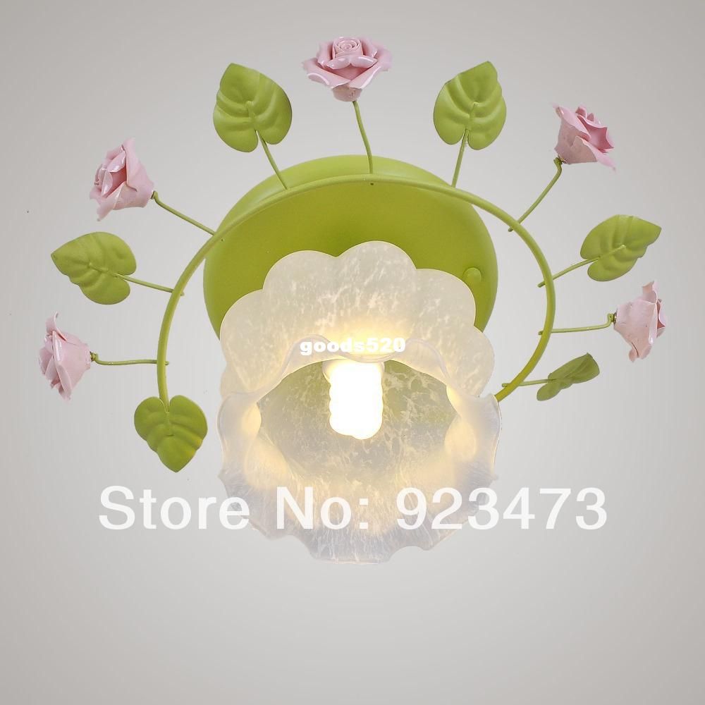 Wholesale novelty creative ceramic rose ceiling light lighting e27 ...