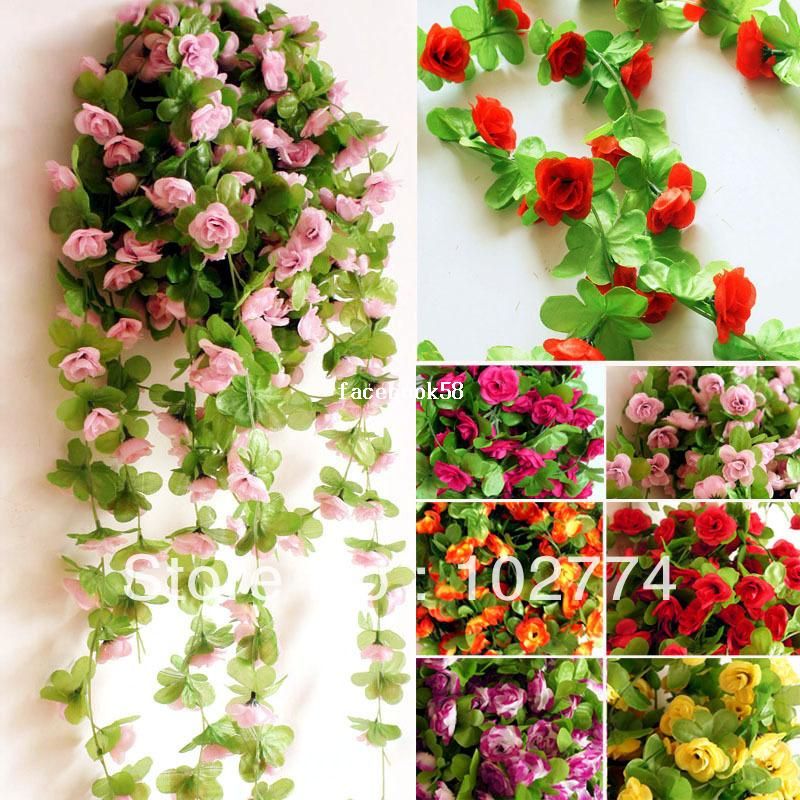 2017 Artificial Flowers Roses Flower Vine Rattan Cane Artificial
