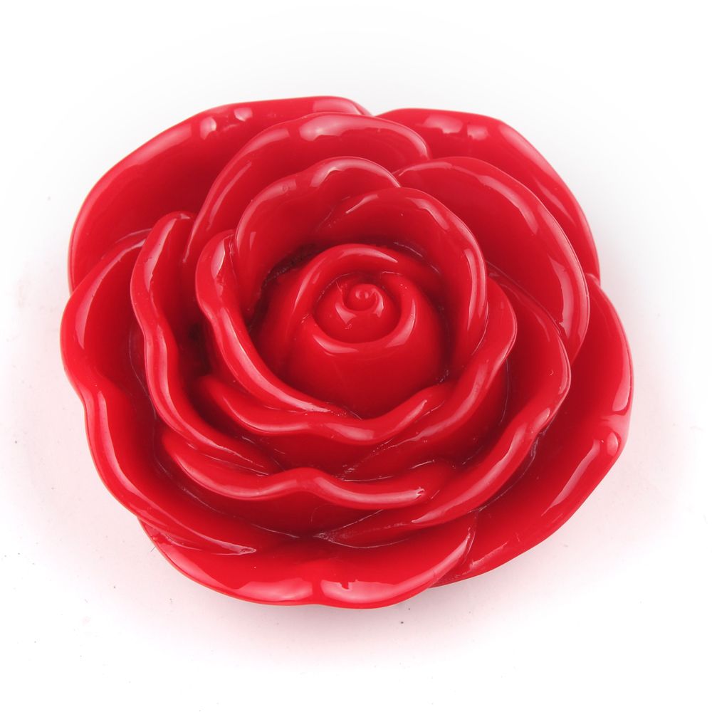 2018 Red Jumbo Rose Beads 45mm Chunky Flower Beads Plastic Bead Flower Bead Large Rose Beads