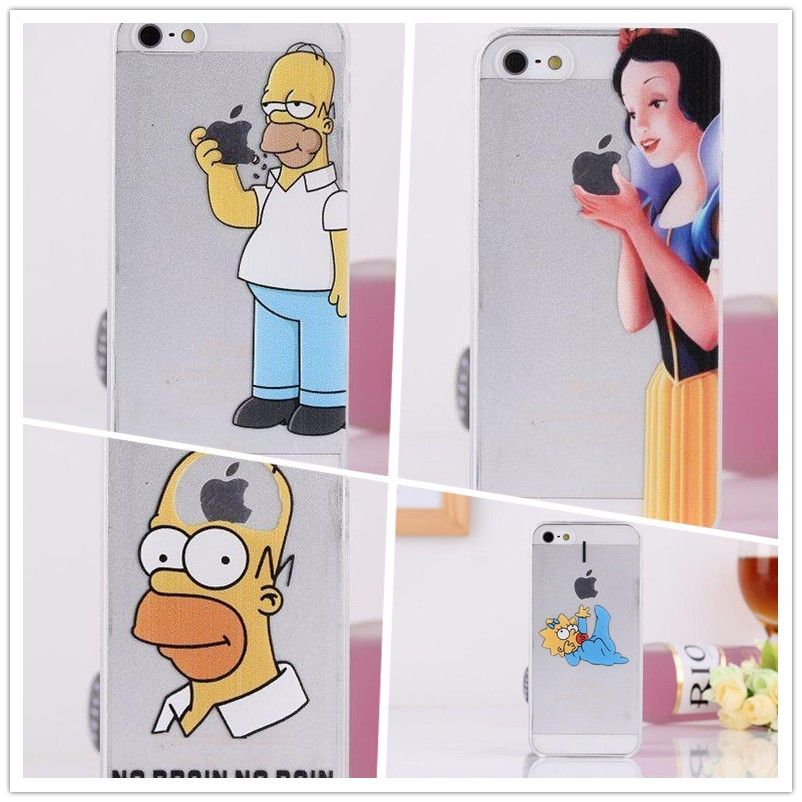 The Homer Simpson Simpsons Frosted Transparent The Simpson Eat Apple