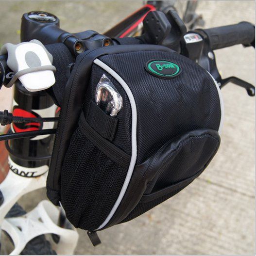 Online Cheap Black Bicycle Handlebar Bag Cycling Multifunction Front Tube Pannier Rack Bag