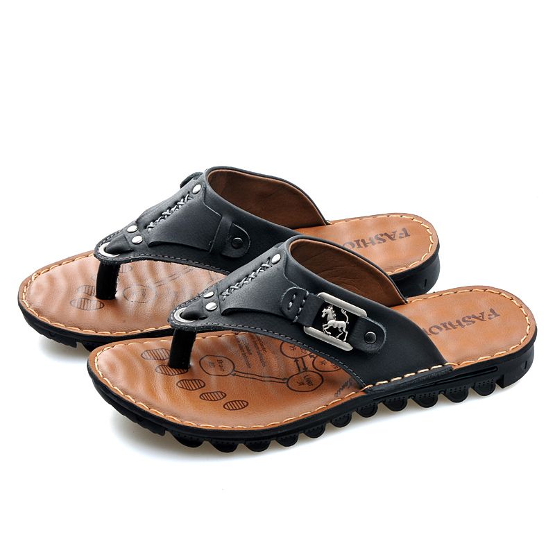 shipping Brand mens sandals slippers genuine leather cowhide sandals ... shipping Brand mens sandals slippers genuine leather cowhide sandals ...