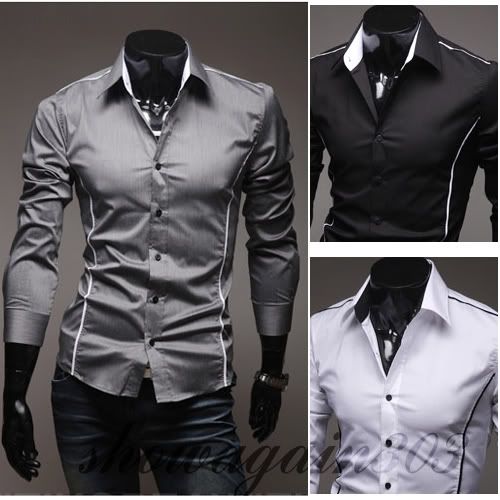 H79 New Mens Luxury Casual Slim Fit Stylish Dress Shirts 3 Colors 5 Size, Black
H79 New Mens Luxury Casual Slim Fit Stylish Dress Shirts 3 Colors 5 Size, Black