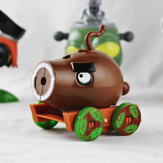 2017 Plants Vs Zombies 2 Toys Coconut Cannon Figure Toy Plastic Spring