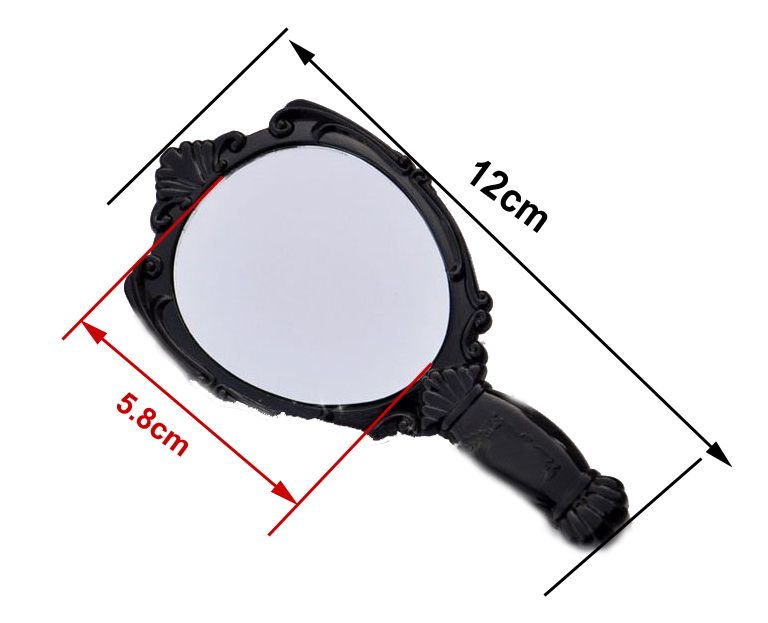 Vintage Rose Cosmetic Mirror Plastic Makeup Mirror Gift Cute Girl Hand Make Up Black,White,Pink,Hot PinK,Red and Purple FREE SHIPPING#MD18