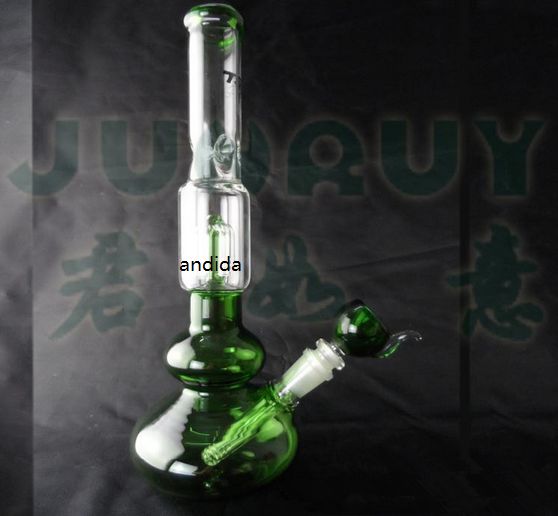 Jamaica Glass Water Pipe,Reggae Matte Pilot Leaves Frosted Glass Water