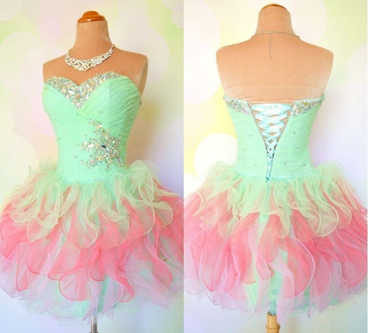 Real Show Homecoming Dresses 2014 Multi Color Sweetheart Ball Gown Short Corset Party Dress Beads Crystal Ruffle Mini Prom Dress H-55
Real Show Homecoming Dresses 2014 Multi Color Sweetheart Ball Gown Short Corset Party Dress Beads Crystal Ruffle Mini Prom Dress H-55