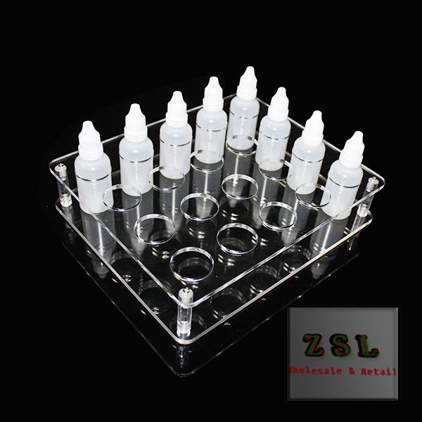 Cheap Dropper Bottles Holder 31mm Diameter 30ml Bottle Display Holder 20 Holes Acrylic Display