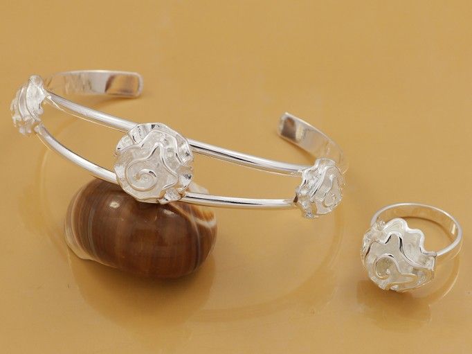 Free Shipping with tracking number BestMost Hot sell Women's Delicate Gift Jewelry 925 Silver Plated Mix Jewelry Set 12 Set