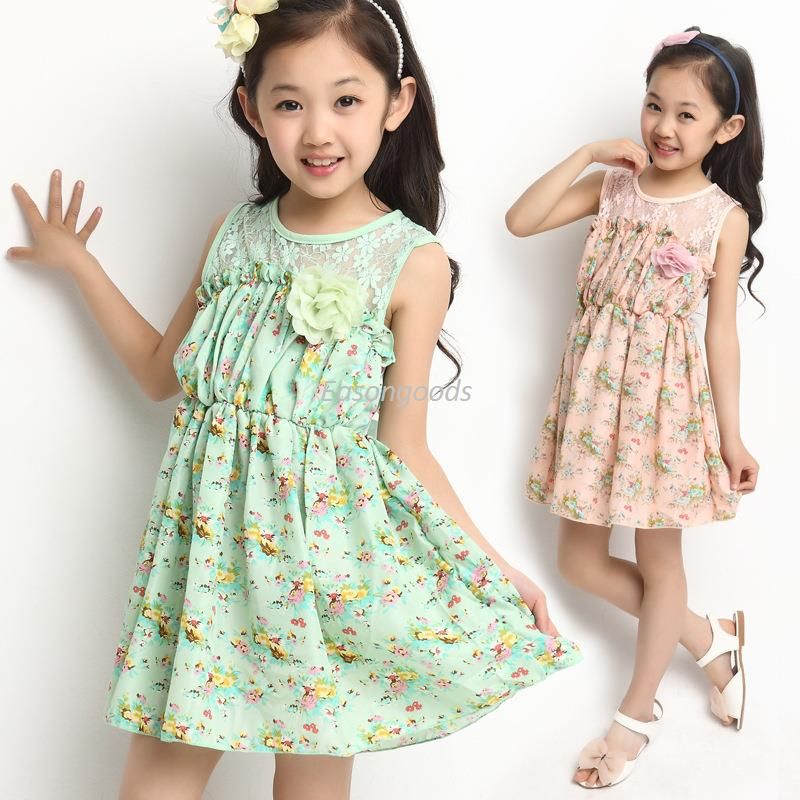 Hot Sell Kids Clothing Big Girl Princess Dress Pre-teen Sweet Girls