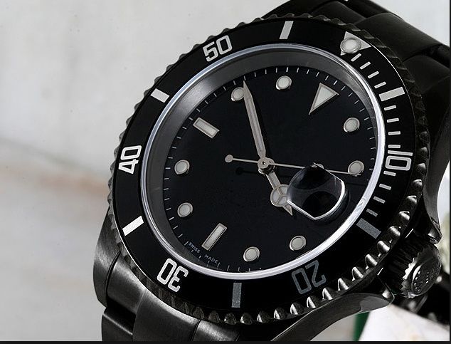 High quality Men's automatic watch all black stainless watches steel wrist watch 011