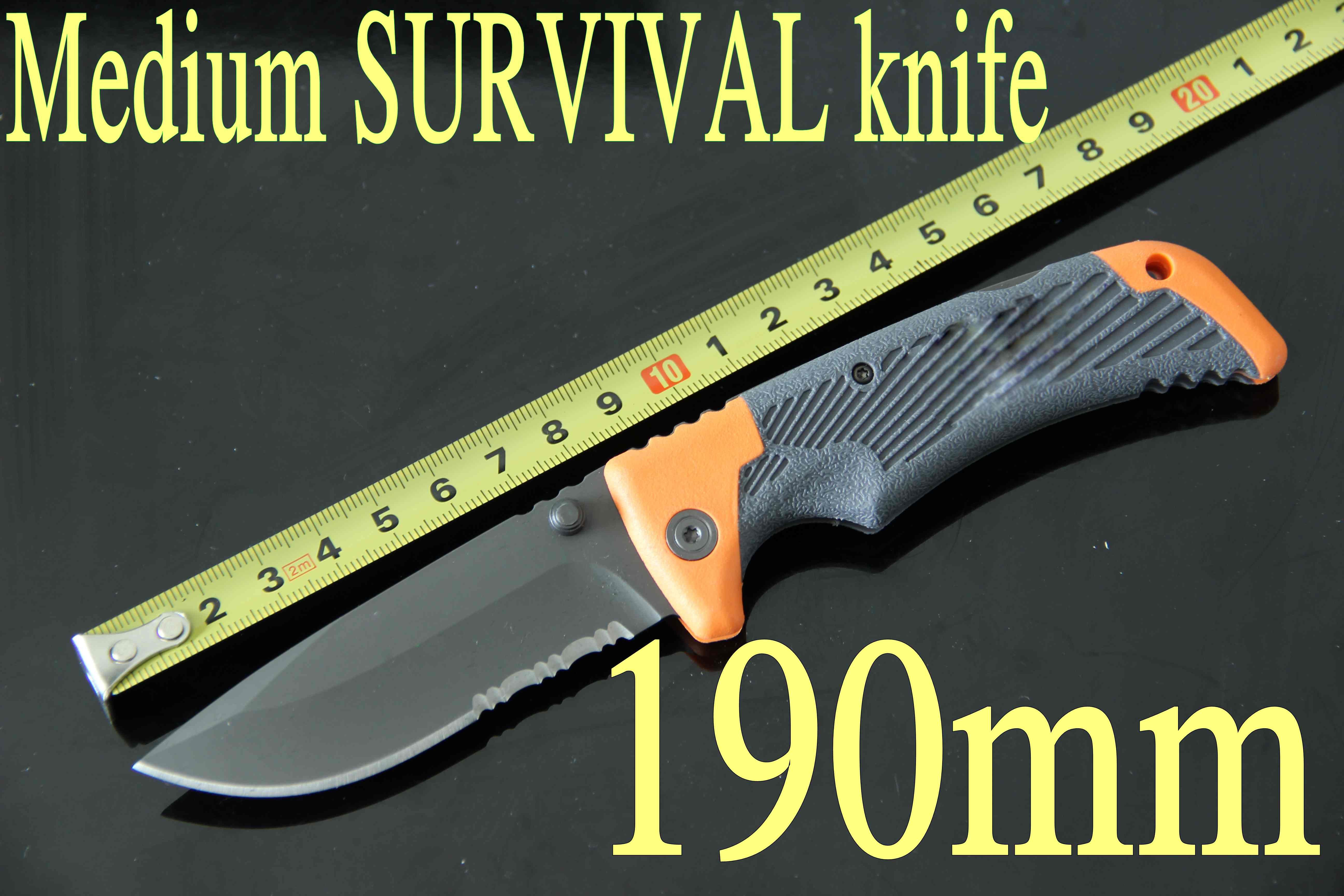 Outdoor Survival Folding Knife Camping Hunting Rescue Pocket Knife Size