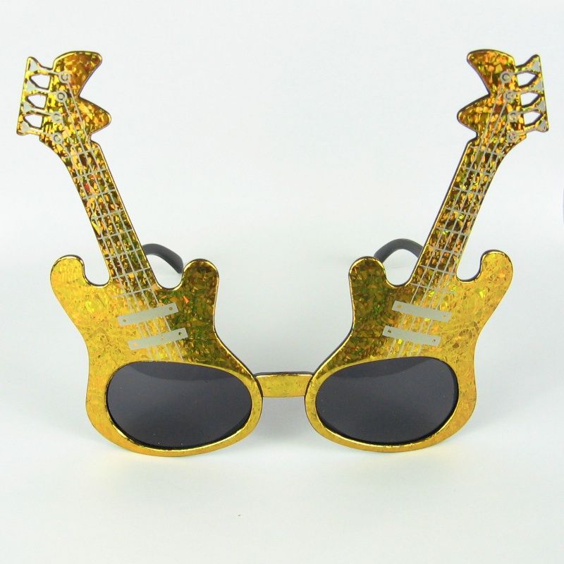 2017 Novelties Party Eyeglasses Party Club Eyewear Guitar Eyeglasses Party Accessories Gold And
