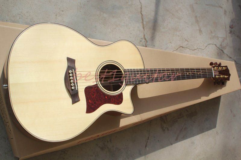 Chinese Guitar Acacia Wood Top Singlecut Acoustic Guitar With Pick Up