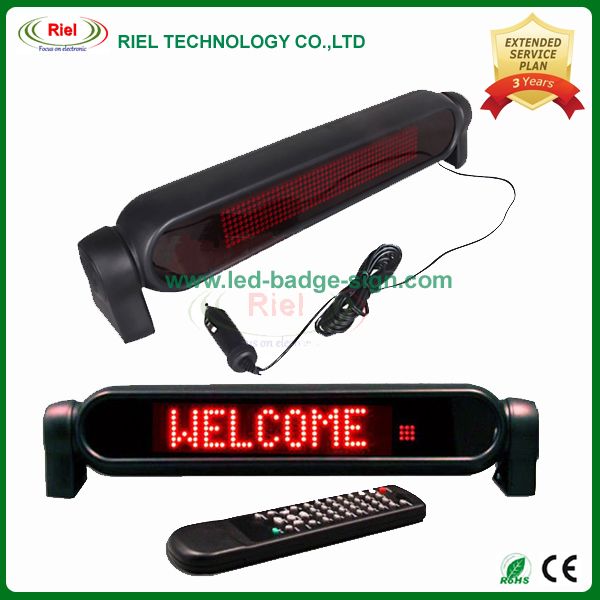 Car 12v Led Message Sign Programmable Scrolling Display Board Red 7*50
