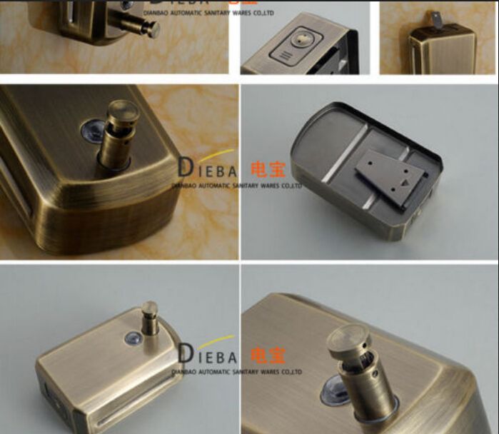 Wall Mounted Antique Bronze 800ml Liquid Hand Soap Dispenser Stainless Steel Bathroom Accessories Pump Sanitizer Kitchen3843380