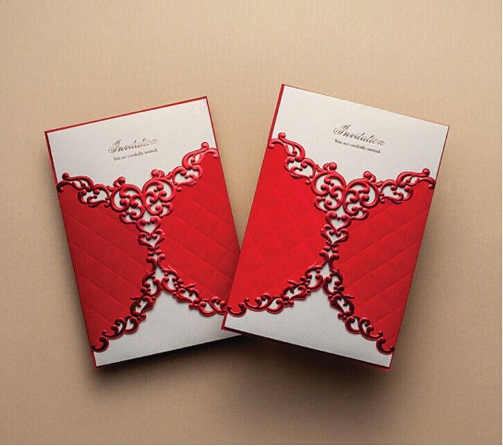 new arrival cw055 red design fashion invitation wedding invitation envelopes design