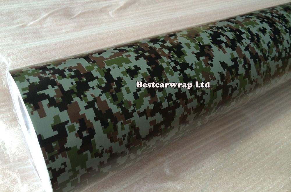High quality Digital Pixel Camouflage Vinyl Wrap Camo Car Covering Air bubble Free Size Camo Sticker 1.52x30m/Roll Fedex Free Shipping