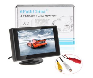 4.3 Polegada TFT LCD Estacionamento Monitor Do Carro Retrovisor Monitor de Backup de 4.3 '' 2 Entrada de Vídeo para Câmera Reversa DVD