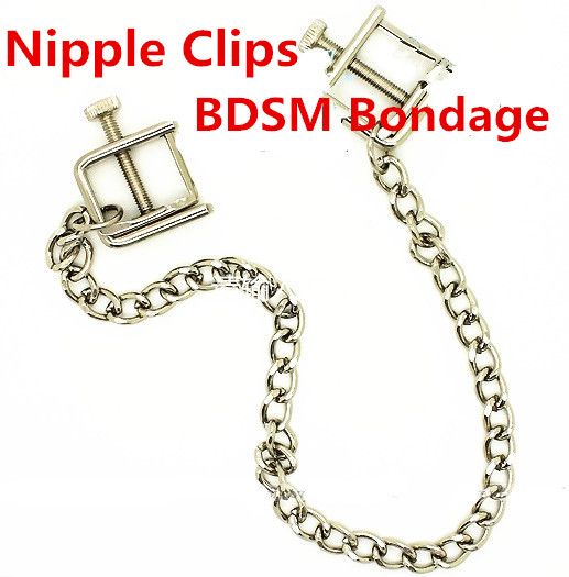 Pinces à mamelon en acier inoxydable pinces avec chaîne Bondage Gear BDSM fétiche jouer flirter jeux pour adultes jouets sexuels pour les femmes