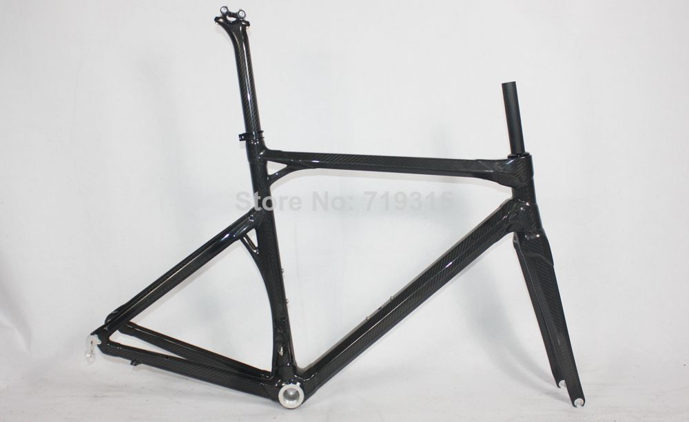 2014 New Bike Raw Carbon Fiber Road Racing Frameset Size 50&53&55&57cm
